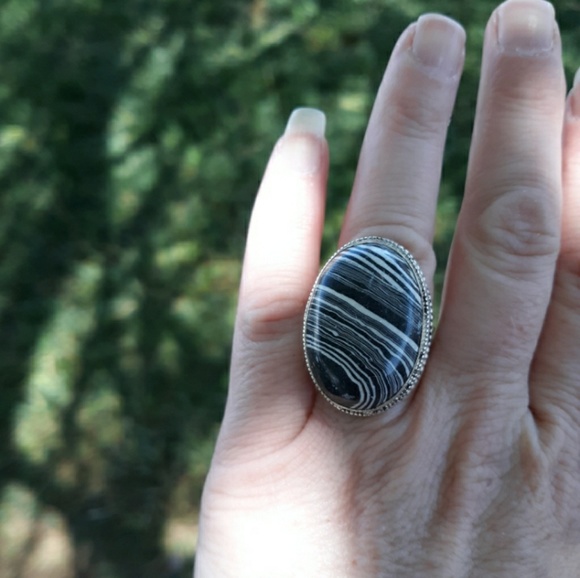 New Zebra Jasper 925 Silver Ring. - Picture 4 of 11